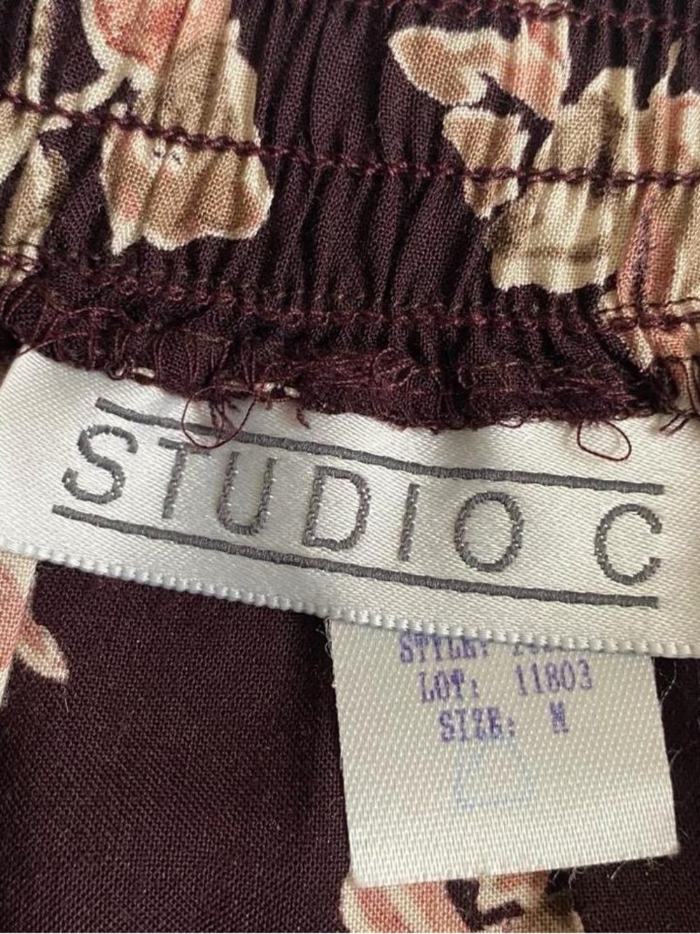 Vintage 90s brown floral maxi skirt - Picture 4 of 8